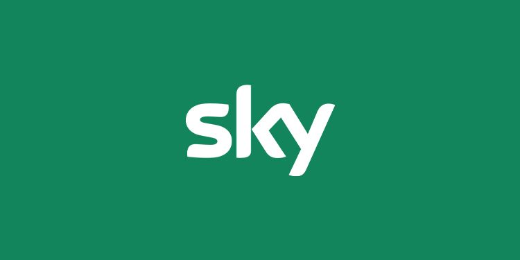 Sky logo green background