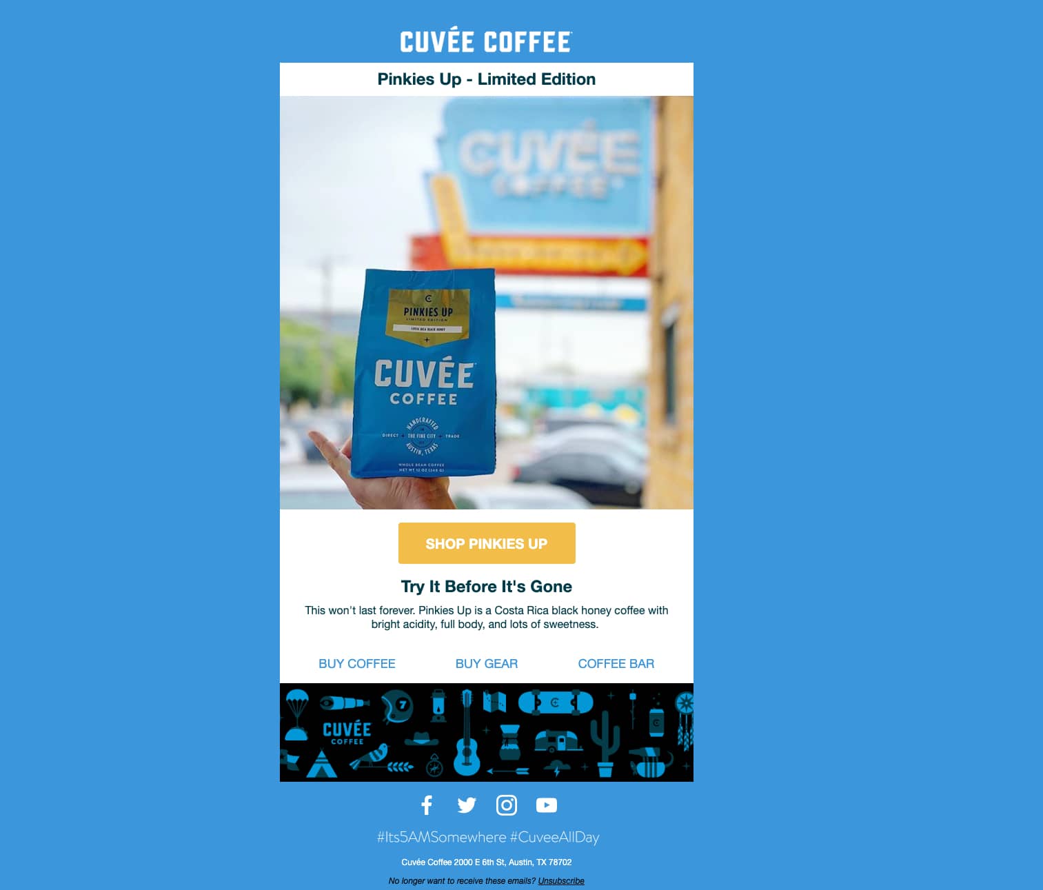 Cuvee email blast example